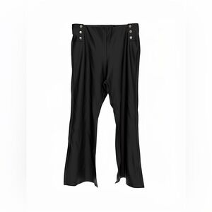 Maze Collection Black Ponte Pants Size 3X‎ Button Detail Flare Leg